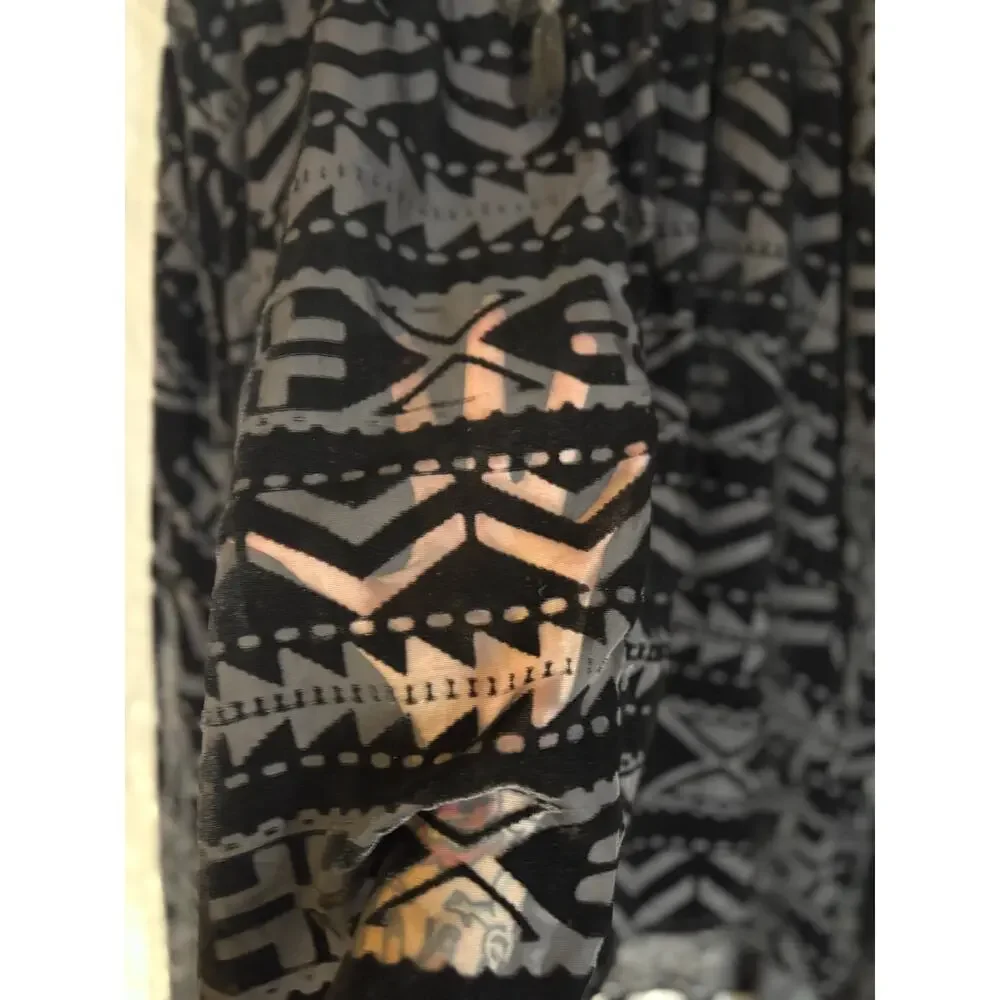 Ralph Lauren Velvet Burnout Aztec Southwest Hi-low Midi Skirt‎ XL Asymmetrical
